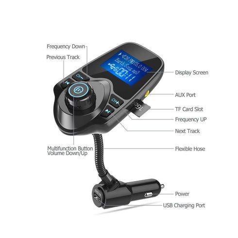 AussieSuperStore Homeware Supplies Wireless In-Car Bluetooth FM Transmitter Radio Adapter Car Kit Wireless In-Car Bluetooth FM Transmitter Radio Adapter Car Kit USB  CBCARBTMP3FMTFAUX