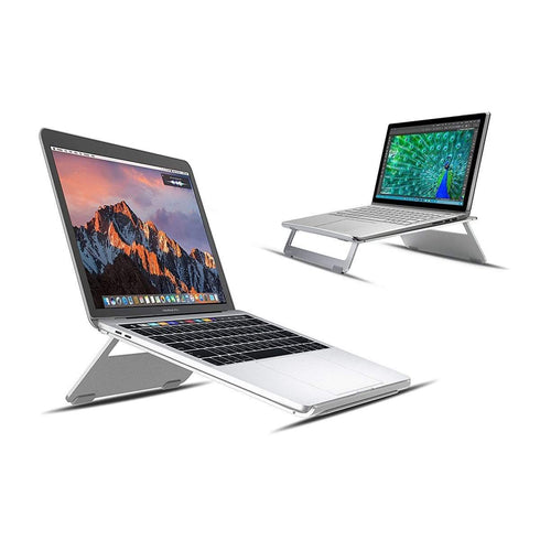 AussieSuperStore Homeware Supplies Z15 Aluminum Fold-able Laptop Stand for 10-14 inch Tablets or Laptops Z15 Aluminum Fold-able Laptop Stand for 10-14 inch Tablets or Laptops ZMZ15ALMLPTPSTNDSVR