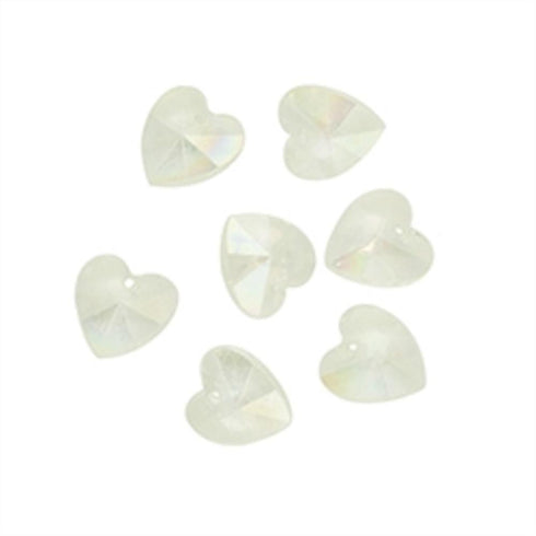 AussieSuperStore Jewellery Making Supplies Acrylic Faceted Heart Bead Acrylic Faceted Heart Bead | Jewellery Making Beads | Jewellery Making Supplies 9323823201821 BB18001