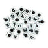 AussieSuperStore Jewellery Making Supplies Alphabet Beads Black & White Alphabet Beads Black & White | Jewellery Making Beads 9331468001713 VCB27