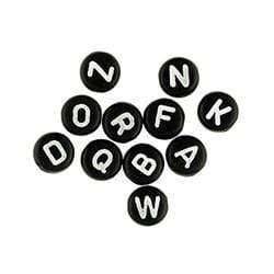 AussieSuperStore Jewellery Making Supplies Alphabet Flat Round Beads Alphabet Flat Round Beads | Jewellery Making Beads | Kids Beads 9323823158613 PJS124