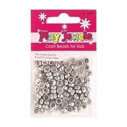AussieSuperStore Jewellery Making Supplies Alphabet Flat Round Beads (in 2 colours) Alphabet Flat Round Beads | Jewellery Making Beads | Kids Beads