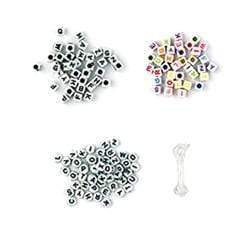 AussieSuperStore Jewellery Making Supplies Bead Kit Plastic Alphabet Bead Kit Plastic Alphabet | Jewellery Making Beads | Kids Beads VBX05