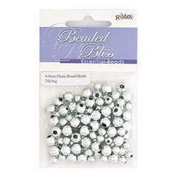 AussieSuperStore Jewellery Making Supplies Bead Plastic Round 6-8mm (in 4 colours) Bead Plastic Round 6-8mm|Jewellery Making Beads|Jewellery Making Supplies
