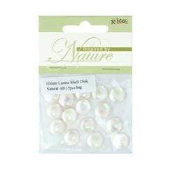 AussieSuperStore Jewellery Making Supplies Bead Shell Disc 10mm (in 4 colours) Bead Shell Disc 10m | Jewellery Making Beads Supplies | cabochon