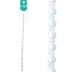 AussieSuperStore Jewellery Making Supplies Beads Strung Glass Pearls & Crystal AB Squash Facet White 9323823180874 BBS2014015