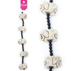 AussieSuperStore Jewellery Making Supplies Beads Strung Stone Elephant Natural Beads Strung Stone Elephant Natural | Jewellery Making Beads 9323823179045 BBS2014059