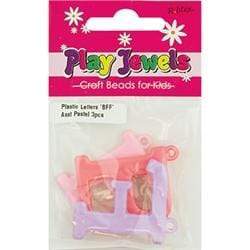 AussieSuperStore Jewellery Making Supplies BFF Plastic Letters Charms (in 2 designs) Plastic Letters BFF Charms | Jewellery Making Beads | Jewellery Making Supplies 9323823201982 PJS18005