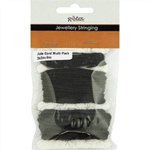 AussieSuperStore Jewellery Making Supplies Black JF Jute Cord (in 2 colours) JF Jute Cord (in 2 colours) | Jewellery Making Stringing Material 9323823205577 JF19022