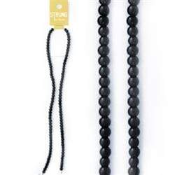 AussieSuperStore Jewellery Making Supplies Black Strung Beads Glass Pearls 4mm (in 7 colors) Strung Beads Glass Pearls 4mm | Jewellery Making Beads Accessories 9323823181895 BBS2014219