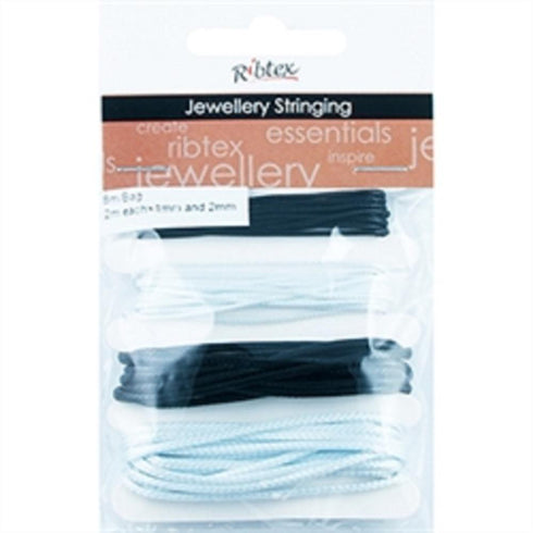 AussieSuperStore Jewellery Making Supplies Black/White JF Waxed Cord (in 6 colours) JF Waxed Cord (in 6 colours) | Jewellery Making Stringing Material 9323823191344 JFST053