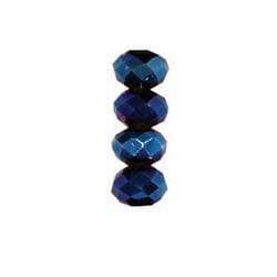 AussieSuperStore Jewellery Making Supplies Blue Metallic Bead Crystal Squashed Facet 8mm (in 5 colours) Bead Crystal Squashed Facet 8mm | Jewellery Making Beads 9323823153694 CRY047