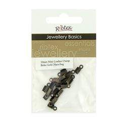 AussieSuperStore Jewellery Making Supplies Bohemian Gold JF Leather Clamp 10mm (in 2 colors) JF Leather Clamp 10mm | Jewellery Making Accessories 9323823102869 JF297