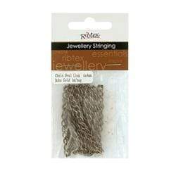 AussieSuperStore Jewellery Making Supplies Bohemian Gold JF Twisted Oval Link Chain 6x4mm (in 5 colors) JF Twisted Oval Link Chain 6x4mm | Jewellery Making Accessories 9323823087630 JF328