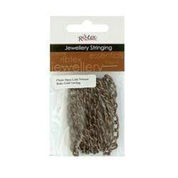 AussieSuperStore Jewellery Making Supplies Bohemian Gold JF Twisted Oval Link Chain 9x6mm (in 6 colours) JF Twisted Oval Link Chain 9x6mm | Jewellery Making Accessories 9323823087647 JF329