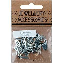 AussieSuperStore Jewellery Making Supplies Bright Silver Alphabet Charm (in 3 colours) Alphabet Charm (in 3 colours) | Jewellery Making Beads| Jewellery Making Supplies 9323823190668 JF1186