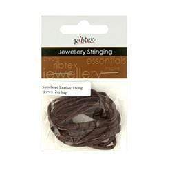 AussieSuperStore Jewellery Making Supplies Brown JF Thonging Simulated Leather (in 2 colors) JF Thonging Simulated Leather | Jewellery Making Stringing Material 9323823084189 TH102