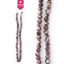 AussieSuperStore Jewellery Making Supplies Brown Strung Beads Glass Round Marble (in 4 colors) Strung Beads Glass Round Marble | Jewellery Making Beads 9323823181161 BBS2014069