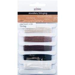 AussieSuperStore Jewellery Making Supplies Browns JF Jute Thin Cord (in 5 colours) JF Jute Thin Cord (in 5 colours) | Jewellery Making Stringing Material 9323823180416 JFST035