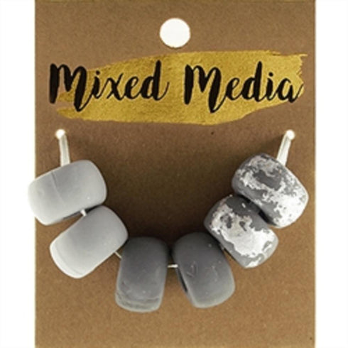 AussieSuperStore Jewellery Making Supplies Clay Greys Metallic Silver Beads Clay Greys Metallic Silver Beads | Jewellery Making Beads | Jewellery Making Supplies 9323823197308 DBX77007