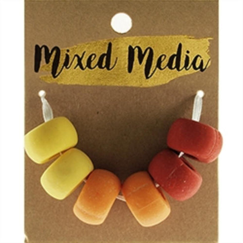 AussieSuperStore Jewellery Making Supplies Clay Yellow Orange Red Beads Clay Yellow Orange Red Beads | Jewellery Making Beads | Jewellery Making Supplies 9323823197438 DBX77020