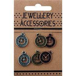 AussieSuperStore Jewellery Making Supplies Clock Face Charms Clock Face Charms | Jewellery Making Beads | Jewellery Making Supplies 9323823190774 JF1197