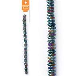 AussieSuperStore Jewellery Making Supplies Crystal AB Strung Beads Glass Saucer Disc (in 2 colors) Strung Beads Glass Saucer Disc | Jewellery Making Beads 9323823182298 BBS2014361