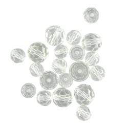 AussieSuperStore Jewellery Making Supplies Crystal Glass Round Facet Beads (in 2 styles) Glass Round Facet Beads|Jewellery Making Beads|Jewellery Making Supplies 9323823128432 GB351