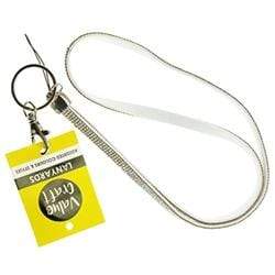 AussieSuperStore Jewellery Making Supplies Crystal on White Lanyard Suede (in 4 colors) Lanyard Crystal Suede | Batch Making Accessories 9331468051954 VJY550