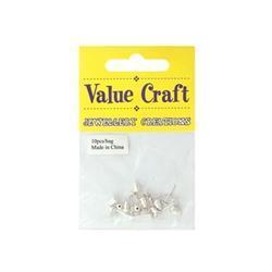 AussieSuperStore Jewellery Making Supplies Earring Post & Ends Silver Earring Post & Ends Silver | Jewellery Making Accessories 9331468007340 VJ29A