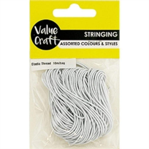 AussieSuperStore Jewellery Making Supplies Elastic Thread White Elastic Thread White | Jewellery Making Accessories 9331468057680 VCET005
