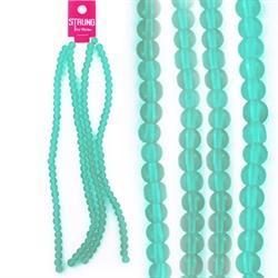 AussieSuperStore Jewellery Making Supplies Emerald Strung Beads Glass Round 6mm 140pcs (in 7 colors) Strung Bead Glass Round 6mm 140pcs | Jewellery Making Beads 9323823181352 BBS2014105