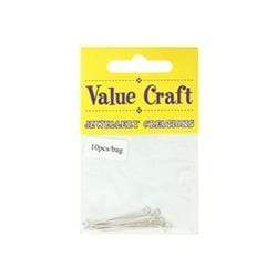 AussieSuperStore Jewellery Making Supplies Eye Pin Silver Eye Pin Silver | Jewellery Making Accessories 9331468007364 VJ31A