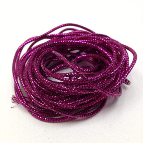 AussieSuperStore Jewellery Making Supplies Fuchsia Metallic Cord 16 ply (in 7 colors) Metallic Cord 16 ply | Cords & Ropes Ribbons & Wrapping | Cord Crafts MC16-6
