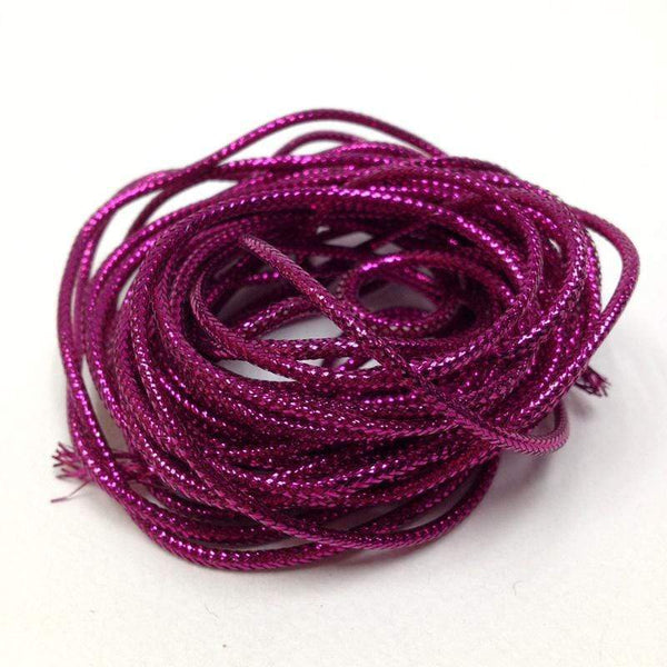 AussieSuperStore Jewellery Making Supplies Fuchsia Metallic Cord 8 ply (in 7 colors) Metallic Cord 8 ply | Cords & Ropes Ribbons & Wrapping | Cord Crafts MC8-6
