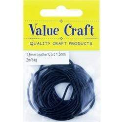 AussieSuperStore Jewellery Making Supplies Genuine Leather Cord Black Genuine Leather Cord Black | Jewellery Making Supplies 9331468047971 VJ48A