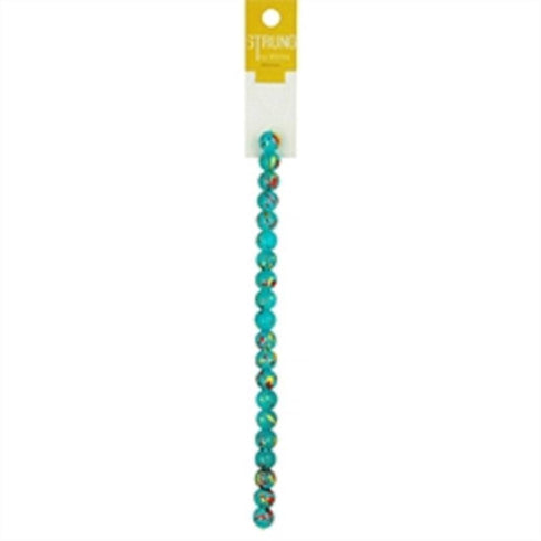 AussieSuperStore Jewellery Making Supplies Glass Bead Paint Splat Blue Strung Beads Glass Bead Paint Splat Blue Strung Beads | Jewellery Making Beads | Jewellery Making Supplies 9323823204914 BBS19016