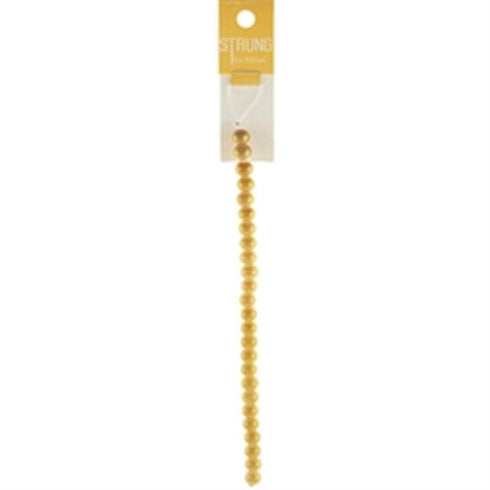 AussieSuperStore Jewellery Making Supplies Glass Pearl Look Matt Gold Strung Beads Glass Pearl Look Matt Gold Strung Beads | Jewellery Making Beads | Jewellery Making Supplies 9323823200206 BBS18009