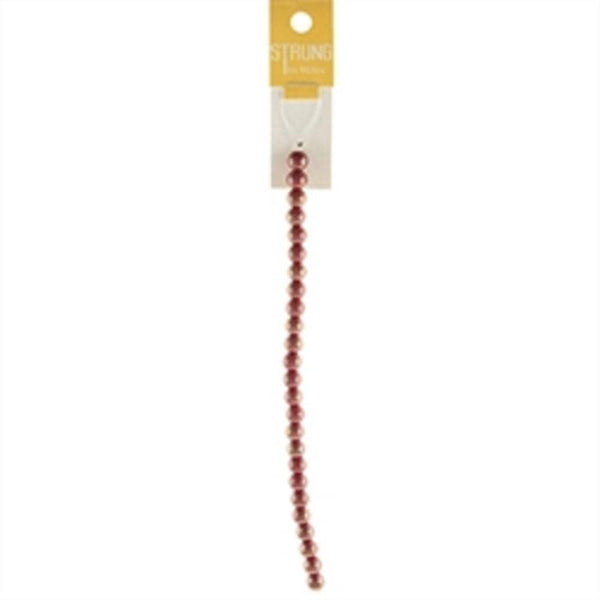 AussieSuperStore Jewellery Making Supplies Glass Pearl Look Red AB Strung Beads Glass Pearl Look Red AB Strung Beads | Jewellery Making Beads | Jewellery Making Supplies 9323823200176 BBS18006