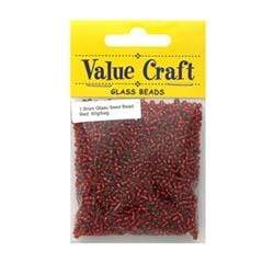 AussieSuperStore Jewellery Making Supplies Glass Seed Beads Red Glass Seed Beads 1.8mm Red | Jewellery Making Beads 9331468017455 VCSBRD