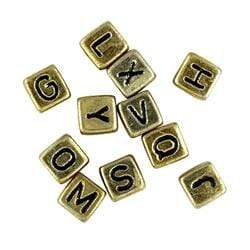 AussieSuperStore Jewellery Making Supplies Gold/Black Alphabet Cube Beads (in 3 colours) Alphabet Cube Beads | Jewellery Making Beads | Kids Beads 9323823158484 PJS111