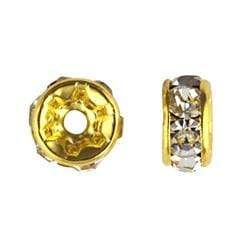 AussieSuperStore Jewellery Making Supplies Gold/Crystal JF Spacer Diamante Rondelle (in 2 colors) JF Spacer Diamante Rondelle | Jewellery Making Accessories 9323823128517 JF870