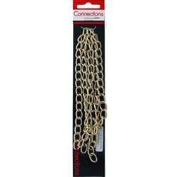 AussieSuperStore Jewellery Making Supplies Gold JF Connections Large Oval Twist with Stripe Chain (in 2 colors) JF Chain Large Oval Twist with Stripe | Jewellery Making Accessories 9323823180225 JFST016