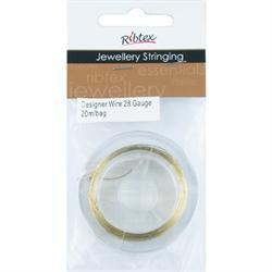 AussieSuperStore Jewellery Making Supplies Gold JF Designer Wire 28 Gauge (in 2 colors) JF Designer Wire 28 Gauge | Jewellery Making Stringing Material 9323823180508 JFST044