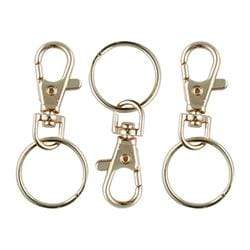 AussieSuperStore Jewellery Making Supplies Gold Key Rings with Swivel Clasp (in 2 colors) Key Rings with Swivel Clasp (in 2 colors) | Keychain Making Accessories 9331468048497 VJ53A