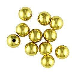 AussieSuperStore Jewellery Making Supplies Gold Round Shiny Beads (in 2 colors) Round Shiny Beads (in 2 colors)  | Jewellery Making Beads 9323823158507 PJS113