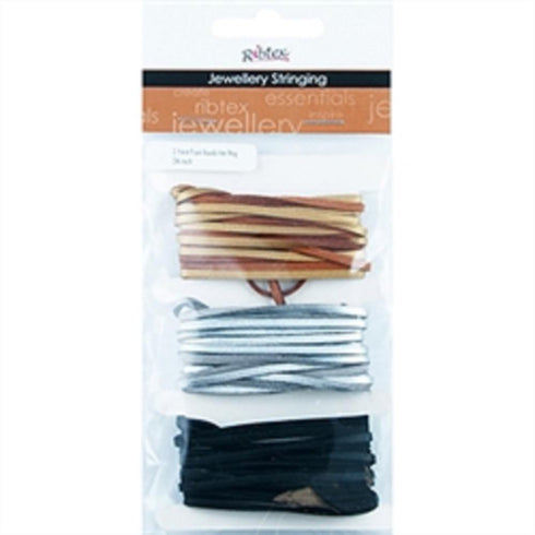 AussieSuperStore Jewellery Making Supplies Gold/Silver/Black JF Thonging Simulated Leather 3mm (in 3 colours) JF Thonging Simulated Leather 3mm (in 3 colours) | Jewellery Making Stringing Material | Jewellery Making Supplies 9323823191450 JFST064