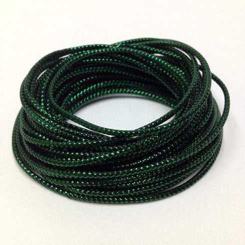 AussieSuperStore Jewellery Making Supplies Green Metallic Cord 8 ply (in 7 colors) Metallic Cord 8 ply | Cords & Ropes Ribbons & Wrapping | Cord Crafts MC8-5