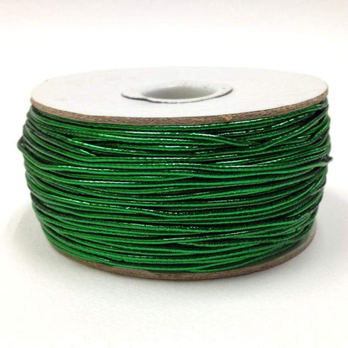 AussieSuperStore Jewellery Making Supplies Green Metallic Elastic Cord (in 4 colors) Metallic Elastic Cord | Metallic Elastic Beading | Stretchy String ECM-100-5