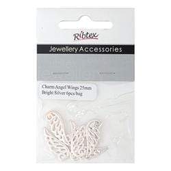 AussieSuperStore Jewellery Making Supplies JF Angel Wings Charms 25mm JF Angel Wings Charms 25mm | Jewellery Making Accessories 9323823160357 JF1049